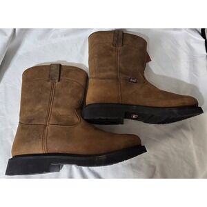New Justin Men's OW6604 Work Boots Brown waterproof Cowhide 10" 13EE